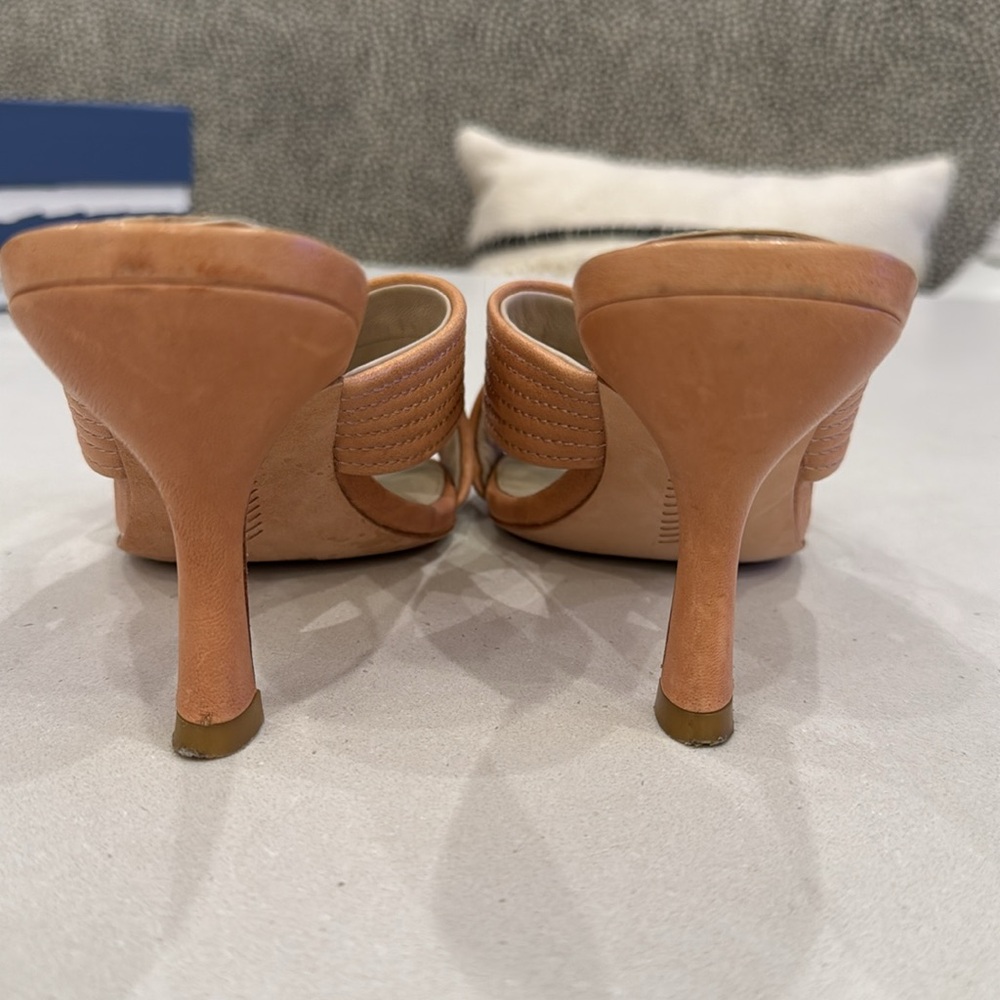 PAIGE Leigh open toe sandals in blush leather - Picture 7 of 13